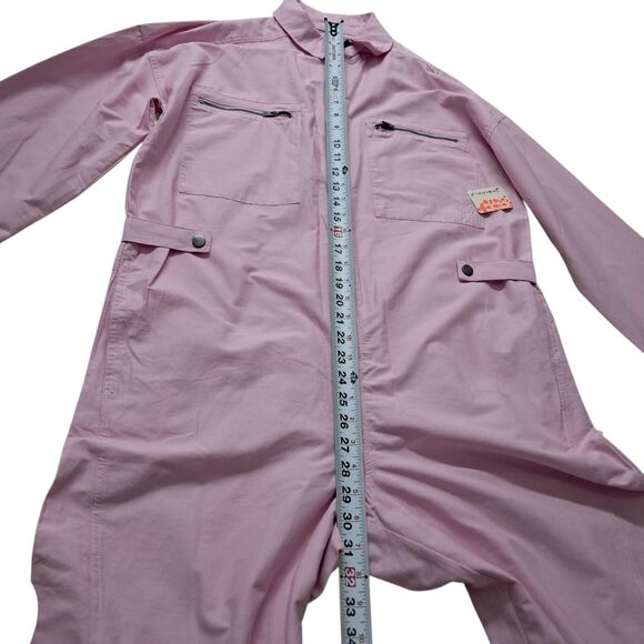 NWT Free People Movement Mesmerize Me Coveralls Jumpsuit Pink Rose Women's Small - Picture 12 of 13